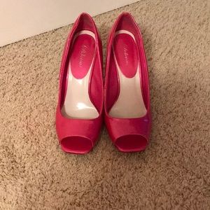 Fuchsia Pink Wedge Heels